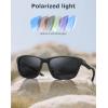image:imageKALIYADI Polarized Sunglasses Men WomensSunglasses Sun Glasses Lightweight Frame for Driving Fishing UV400 ProtectionA12blackice Bluered