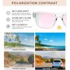 image:imageKALIYADI Polarized Sunglasses Men WomensSunglasses Sun Glasses Lightweight Frame for Driving Fishing UV400 ProtectionA14transparentPinkpinkpurple