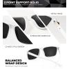 image:imageKALIYADI Polarized Sunglasses for Men and Women Mens Sun Glasses with UV Protection for Driving Fishing Golf 3 Packs3 Pack Flossy White FrameblackIce BlueRed