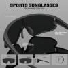 image:imageKALIYADI PolarizedSunglasses Men RunningSunglasses Mens Polarized Sports Sunglasses Womens Cycling Driving FishingC02glossy Blackdark Bluematte Red