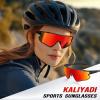 image:imageKALIYADI PolarizedSunglasses Men RunningSunglasses Mens Polarized Sports Sunglasses Womens Cycling Driving FishingC08light Greensky Bluematte Red