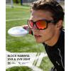 image:imageKALIYADI Sports MensSunglasses Women PolarizedSunglassesMen Sun Glasses with UV400 for Driving Running CyclingB03blackdark Bluered