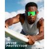 image:imageKALIYADI SunglassesMen Sports MensSunglasses Women Sun Glasses with UV400 for Running Cycling Golf FishingA06blackdark Bluenight Vision