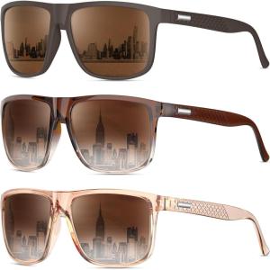 image:imageKALIYADI MensSunglasses Polarized Sunglasses Men Classic Sun Glasses with UV400 Protection for Driving Fishing GolfC17clear Teagradual Teatea