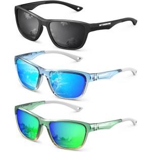 image:imageKALIYADI Polarized Sunglasses Men WomensSunglasses Sun Glasses Lightweight Frame for Driving Fishing UV400 ProtectionA07matte BlackblueIce BluecandyGreen