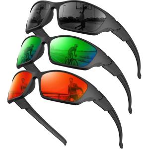 image:imageKALIYADI PolarizedSunglassesMen Sports MensSunglasses Women Sun Glasses with UV400 Protection for Cycling Fishing RunningA05blackblue Greenred