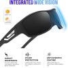 image:imageKALIYADI SunglassesMen Polarized Sports Sunglasses Mens Sun glasses Polarized UV400 Protection Running Cycling OutdoorA02blackIce BlueRed