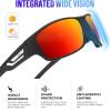 image:imageKALIYADI SunglassesMen Polarized Sports Sunglasses Mens Sun glasses Polarized UV400 Protection Running Cycling OutdoorA03blackDark BlueRed