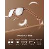 image:imageKALIYADI WomensSunglasses Polarized Sunglasses Womens Retro Trendy Sun Glasses with UV400 Protection for Travel DrivingX10transparent Brown Frame Rose Pink