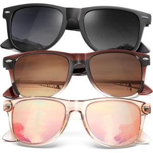 image:imageKALIYADI WomensSunglasses Polarized Sunglasses Womens Retro Trendy Sun Glasses with UV400 Protection for Travel DrivingZ07blackgradient Brownpink