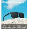 image:imageKALIYADI Sunglasses for Mens PolarizedSunglasses Men Sun Glasses with UV400 Protection for Driving Fishing GolfA13gradient Black FrameGun MetalGray Lens