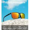 image:imageKALIYADI Sunglasses for Mens PolarizedSunglasses Men Sun Glasses with UV400 Protection for Driving Fishing GolfA15gradient Red FrameGun MetalRed Lens