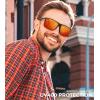 image:imageKALIYADI Sunglasses for Mens PolarizedSunglasses Men Sun Glasses with UV400 Protection for Driving Fishing GolfA15gradient Red FrameGun MetalRed Lens