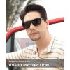 image:imageKALIYADI Sunglasses for Mens PolarizedSunglasses Men Sun Glasses with UV400 Protection for Driving Fishing GolfB07matte Black  Light Red