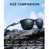 image:imageKALIYADI Sunglasses for Mens PolarizedSunglasses Men Sun Glasses with UV400 Protection for Driving Fishing GolfB20matte Black  Green  Red