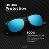 image:imageKALIYADI Sunglasses Men Polarized for Mens and Womens Unisex Sun Glasses for Driving UV ProtectionB023 Pack Glossy Black Frame Black  Blue  Orange