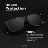 image:imageKALIYADI Sunglasses Men Polarized for Mens and Womens Unisex Sun Glasses for Driving UV ProtectionB033 Pack Glossy Black Frame Black  Orange  Silver Lens