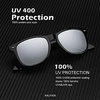 image:imageKALIYADI Sunglasses Men Polarized for Mens and Womens Unisex Sun Glasses for Driving UV ProtectionB033 Pack Glossy Black Frame Black  Orange  Silver Lens