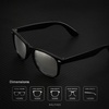 image:imageKALIYADI Sunglasses Men Polarized for Mens and Womens Unisex Sun Glasses for Driving UV ProtectionB043 Pack Glossy Black Frame Black  Blue  Silver Lens