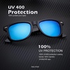 image:imageKALIYADI Sunglasses Men Polarized for Mens and Womens Unisex Sun Glasses for Driving UV ProtectionB043 Pack Glossy Black Frame Black  Blue  Silver Lens