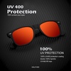 image:imageKALIYADI Sunglasses Men Polarized for Mens and Womens Unisex Sun Glasses for Driving UV ProtectionB143 Pack BlackGreenDark Red