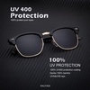 image:imageKALIYADI Sunglasses Men Polarized for Mens and Womens Unisex Sun Glasses for Driving UV ProtectionD01 2 Pack Matte Black Frame Black Lens