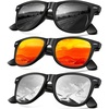 B03-(3 Pack) Glossy Black Frame Black / Orange / Silver Lens