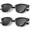 D01- (2 Pack) Matte Black Frame Black Lens