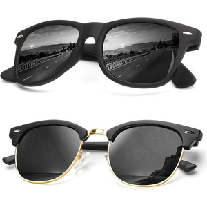 image:imageKALIYADI Sunglasses Men Polarized for Mens and Womens Unisex Sun Glasses for Driving UV ProtectionE012 Pack BlackBlack