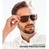 image:imageKALIYADI Polarized Mens SunGlasses SunglassesMen  Classic Sunglasses with UV Protection for Fishing Driving GolfBlackBrownBlack G15Leopard G15