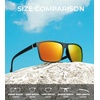 image:imageKALIYADI Polarized Mens SunGlasses SunglassesMen  Classic Sunglasses with UV Protection for Fishing Driving GolfBlackRedSilverNight Vision