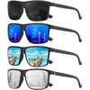 image:imageKALIYADI Polarized Mens SunGlasses SunglassesMen  Classic Sunglasses with UV Protection for Fishing Driving GolfBlackIce BlueDark BlueSilver