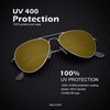 image:imageKALIYADI Classic Aviator Sunglasses for Men Women Driving Sun glasses Polarized Lens UV BlockingD Yellow